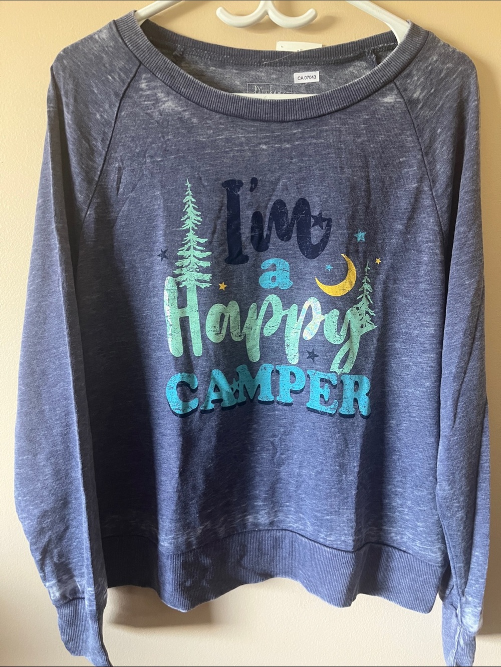 I'm a Happy Camper Navy Graphic Sweatshirt